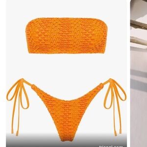 Orange Triangle bikini set